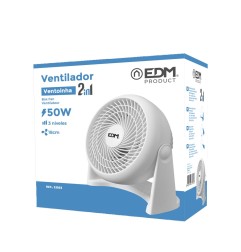 Ventilador 2 en 1 (suelo y pared), blanco, potencia 50 w 55,65 db aspas ø18 cm 26,5 x 15,5 x 27,7 cm