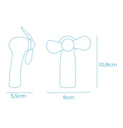 Ventilador a pilas "funny colors" 2 x aa (no incluidas) edm colores surtidos