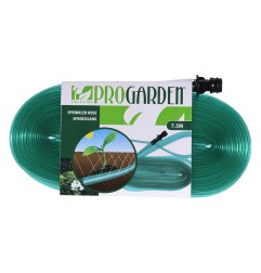 Manguera de irrigacion con conector. microperforada. color verde 7,5 m 25mm