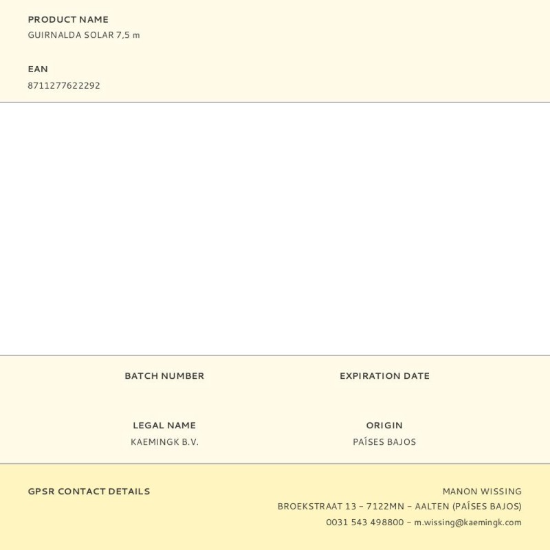 Guirnalda solar 7,5 m