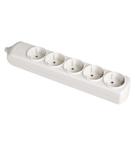 Base bipolar 5 tomas t/tl 10/16 a 250 v color blanco