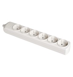 Base bipolar 6 tomas t/tl 10/16 a 250 v color blanco