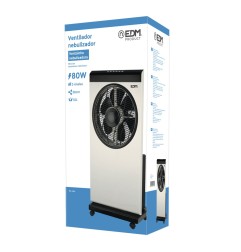 Ventilador nebulizador, mando a distancia, blanco/negro, potencia 80 w, 59,22 db, aspas ø30 cm 39 x 24 x 84 cm