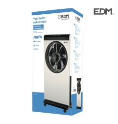 Ventilador nebulizador, mando a distancia, blanco/negro, potencia 80 w, 59,22 db, aspas ø30 cm 39 x 24 x 84 cm
