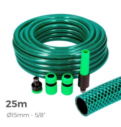 Kit manguera de jardin basic 25 m (5/8" 15 mm)