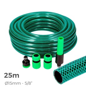 Kit manguera de jardin basic 25 m (5/8" 15 mm)