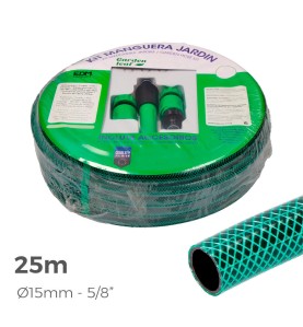 Kit manguera de jardin basic 25 m (5/8" 15 mm)
