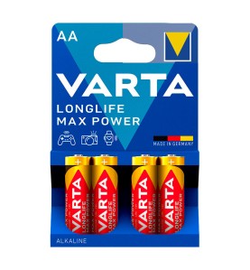 Pila alkalina longlife max power aa - lr06 (blister 4 unid.) ø14,5 x 50,5 mm