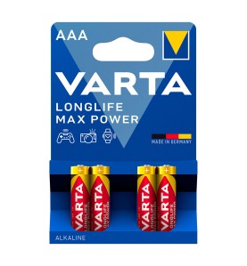 Pila alkalina longlife max power aaa - lr03 (blister 4 unid.) ø10,5x44,5mm