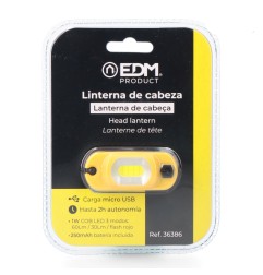 Linterna frontal led recargable 1w