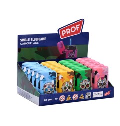 Encendedor electrónico capsula camuflaje, colores surtidos