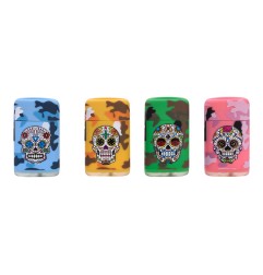 Encendedor electrónico capsula camuflaje, colores surtidos