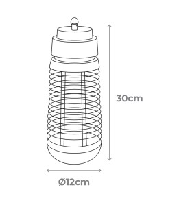 Mata insectos electrico 1x6w 25m² ø12x30cm edm