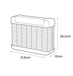 Mata insectos profesional electronico con led 10w 100m² 31,6x10x26,3cm color negro edm