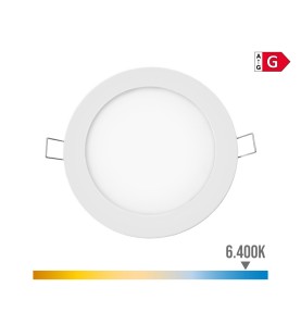 Mini downlight led empotrable redondo 6 w 6400 k luz fria color blanco ø11,7 cm