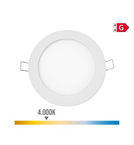Mini downlight led empotrable redondo 6 w 4000 k luz dia color blanco ø11,7 cm