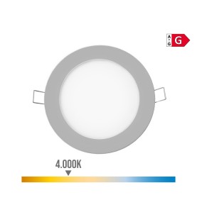 Mini downlight led empotrable redondo 6 w 4000 k luz dia color cromado ø11,7 cm