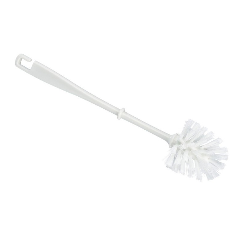 Escobilla para wc de plastico pvc blanca