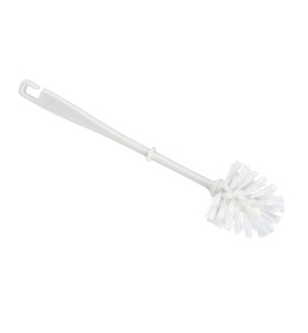 Escobilla para wc de plastico pvc blanca