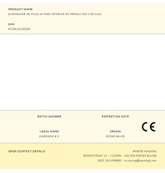 Eliminador de pilas 3v para interior de productos con 2xaa