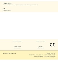 Eliminador de pilas 4,5v para interior para productos con 3xaa