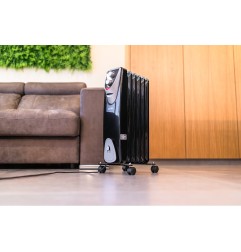 Radiador sin aceite 400 / 600 / 1000 w con 6 elementos modelo black edition