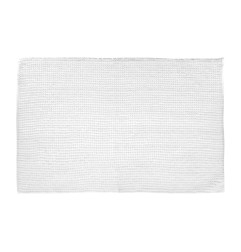 Alfombra de baño blanca 50 x 80 cm