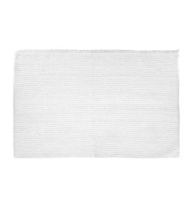 Alfombra de baño blanca 50 x 80 cm