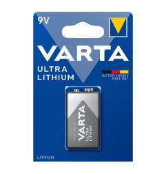 Pila alkalina ultra lithium 6lr61- 9 v (blister 1 unid.) 26,5 x 17,5 x 48,5 mm