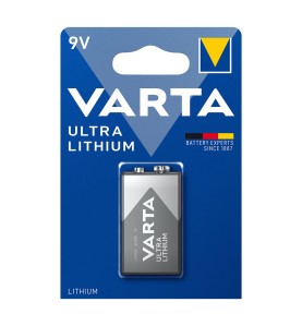 Pila alkalina ultra lithium 6lr61- 9 v (blister 1 unid.) 26,5 x 17,5 x 48,5 mm