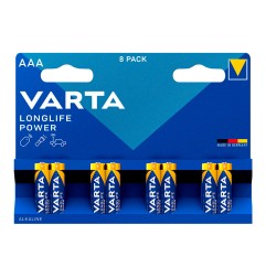 Pila alkalina longlife power aaa - lr03 (blister 8 uds) ø10,5x44,5mm
