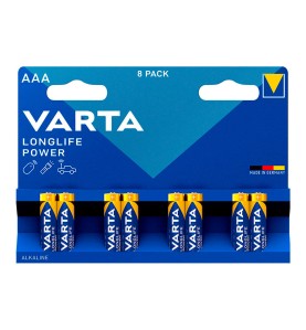 Pila alkalina longlife power aaa - lr03 (blister 8 uds) ø10,5x44,5mm