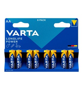 Pila alkalina longlife power aa - lr06 (blister 8 uds) ø14,5 x 50,5mm