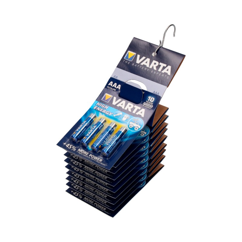 Pila alkalina longlife power aaa - lr03 2 tiras (10 blisters 4 uds) ø10,5x44,5mm precio por blister