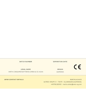 Pila varta recargable accu aaa - hr03 800 ma recycled (blister 4 unid.) ø10,5x44,5mm