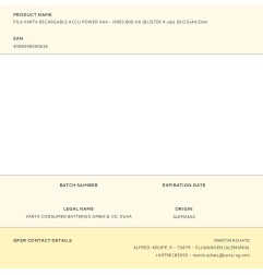 Pila varta recargable accu power aaa - hr03 800 ma (blister 4 uds) ø10,5x44,5mm