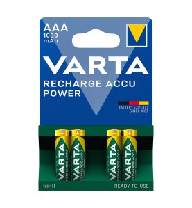 Pila varta recargable accu power aaa - hr03 1000 ma (blister 4 uds) ø10,5x44,5mm