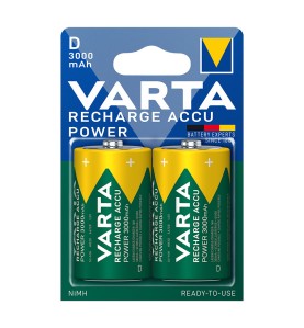 Pila recargable accu power d - hr20 3000 ma (blister 2 uds) ø34,2 x 61,5 mm
