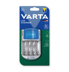 Cargador varta sin pilas lcd 220v, 12v y usb