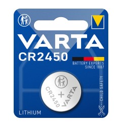 Micro pila de boton lithium cr2450 3v (blister 1 unid.) ø24,5x5,0mm