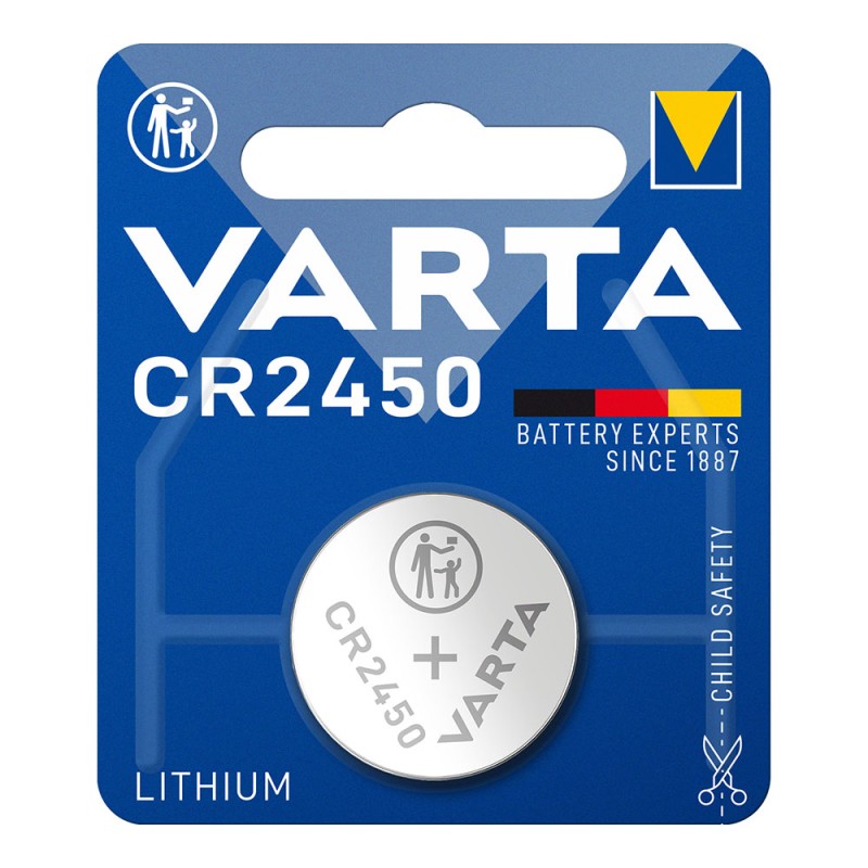 Micro pila de boton lithium cr2450 3v (blister 1 unid.) ø24,5x5,0mm