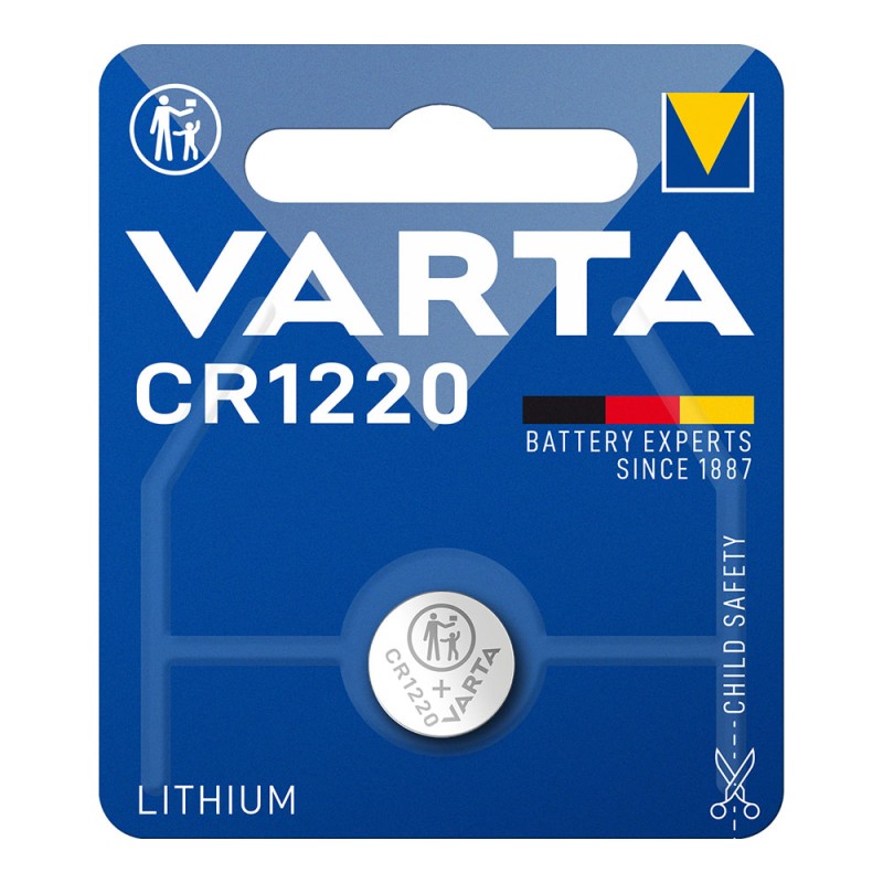 Micro pila de boton lithium cr1220 3v (blister 1 unid.) ø12,5x2,0mm