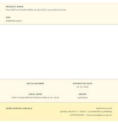 Pila varta lithium v28pxl 6v (blister 1 unid.) ø13x25,1mm