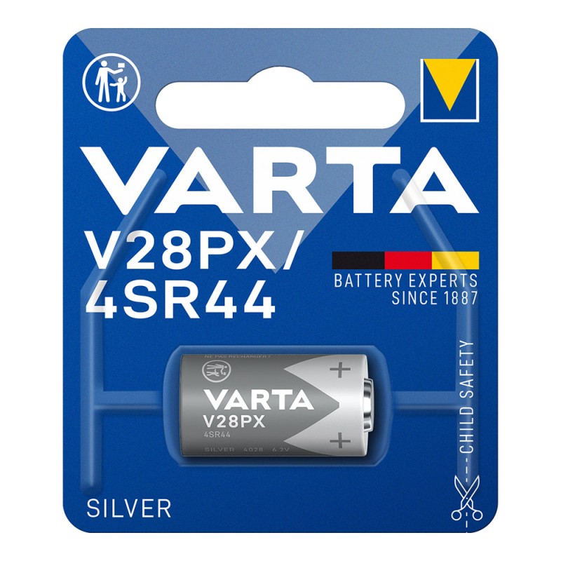 Pila varta silver v28px / 4sr44 6,2v (blister 1 unid.) ø13x25,2mm