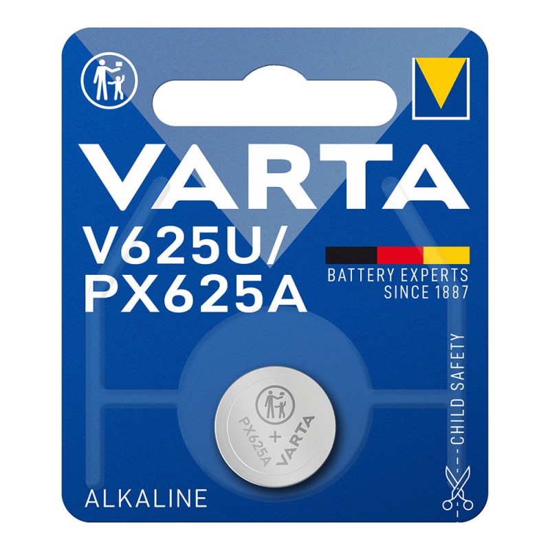 Micro pila de boton alkaline v625u (px625u/lr9) 1,5v (blister 1 unid.) ø16,0x6,2mm