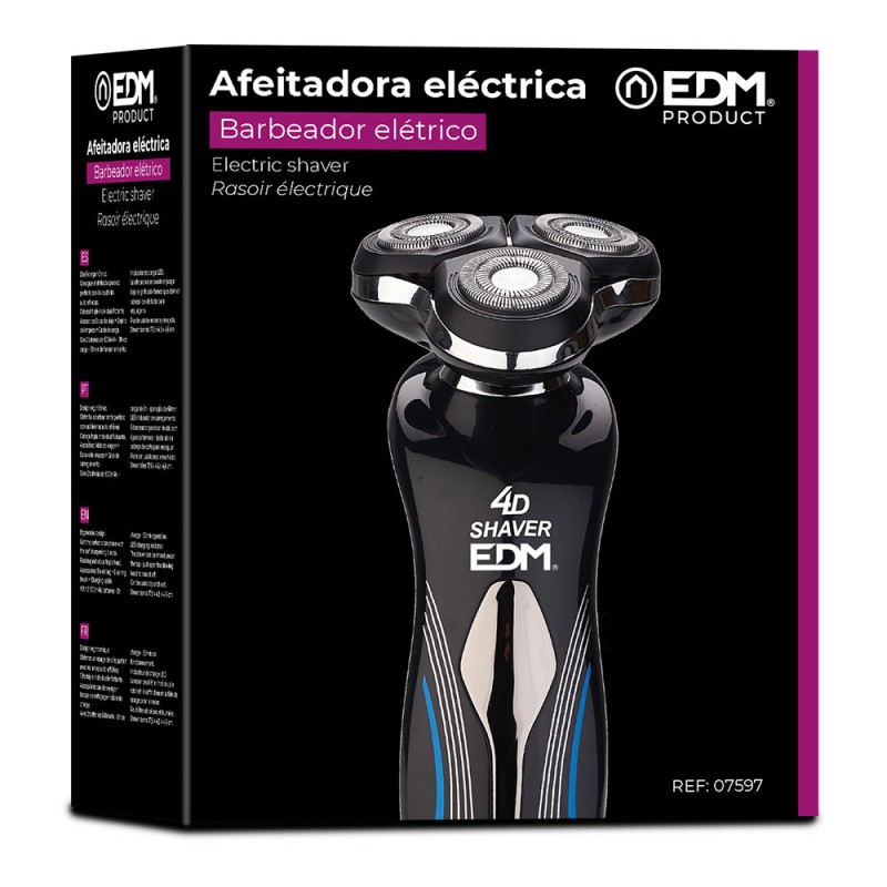 Afeitadora electrica recargable 4d 3 w