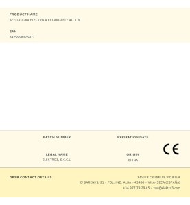 Afeitadora electrica recargable 4d 3 w