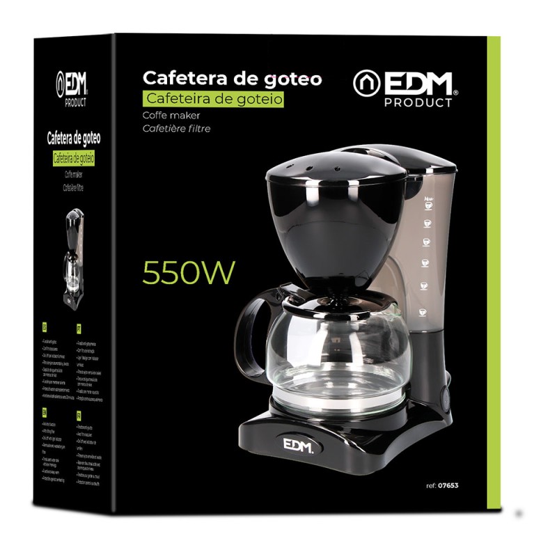 Cafetera de goteo 6 tazas 550 w