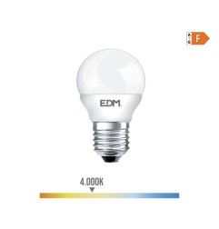Bombilla esferica led e27 7 w 600 lm 4000 k luz dia ø4,5 x 8 cm