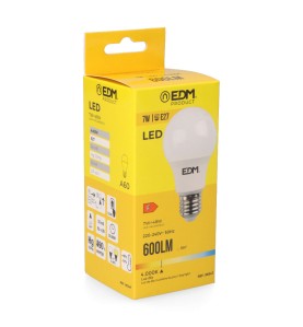 Bombilla standard led e27 7 w 600 lm 4000 k luz dia ø6 x 10,8 cm